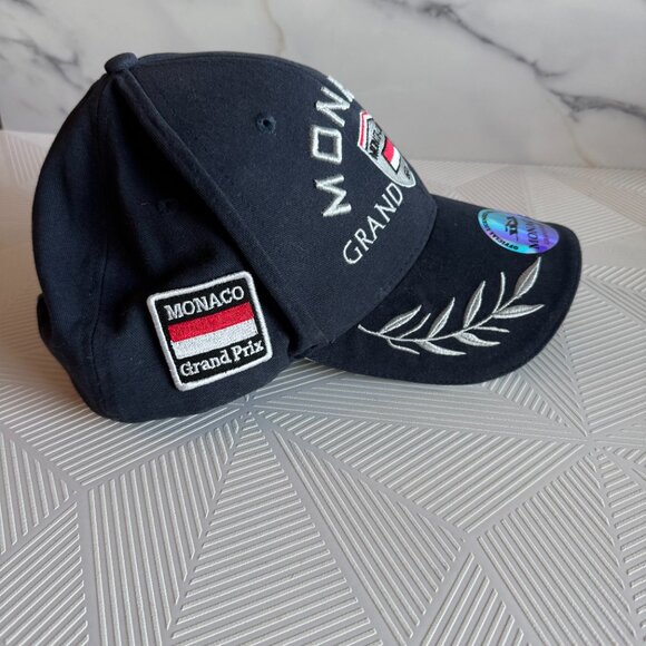 MONACO Grand Prix Hat Strapback Baseball Blue Cap Retro Dad Trucker - Picture 3 of 10